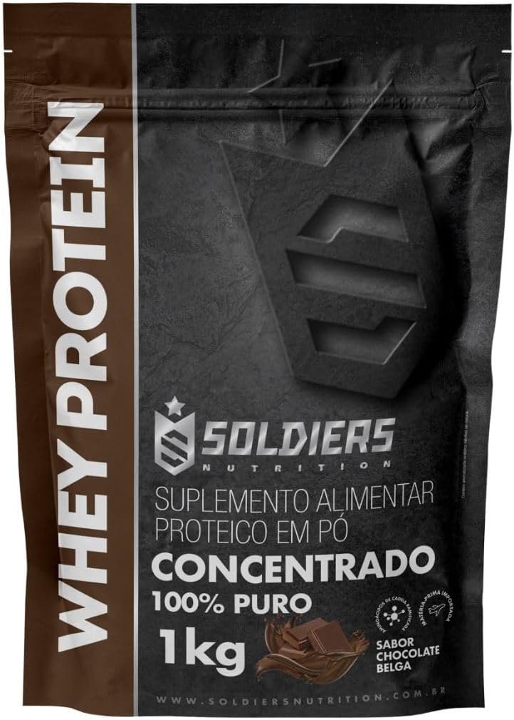 whey protein concentrado soldiers – Sabor Chocolate Belga | Importado Soldiers Nutrition