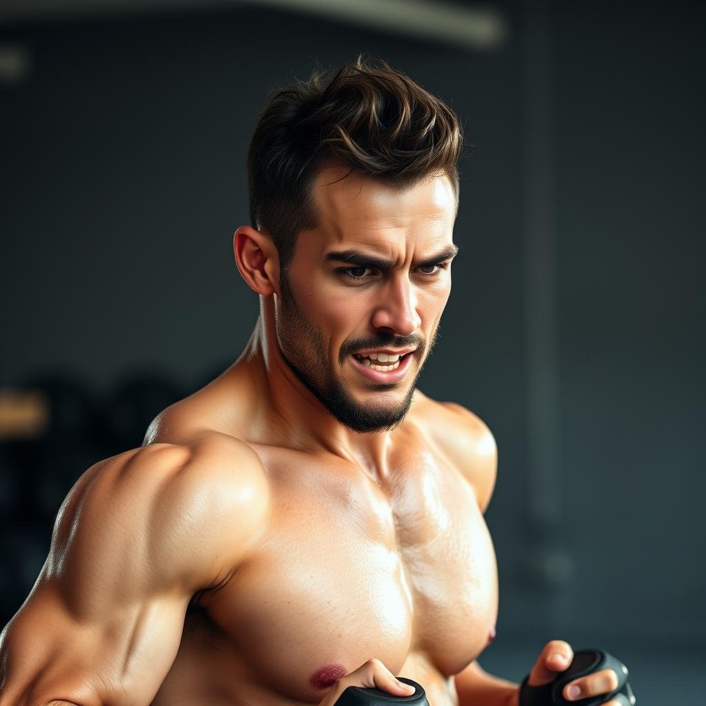 Atleta com maior resistência em treino de alta intensidade usando creatina monohidratada