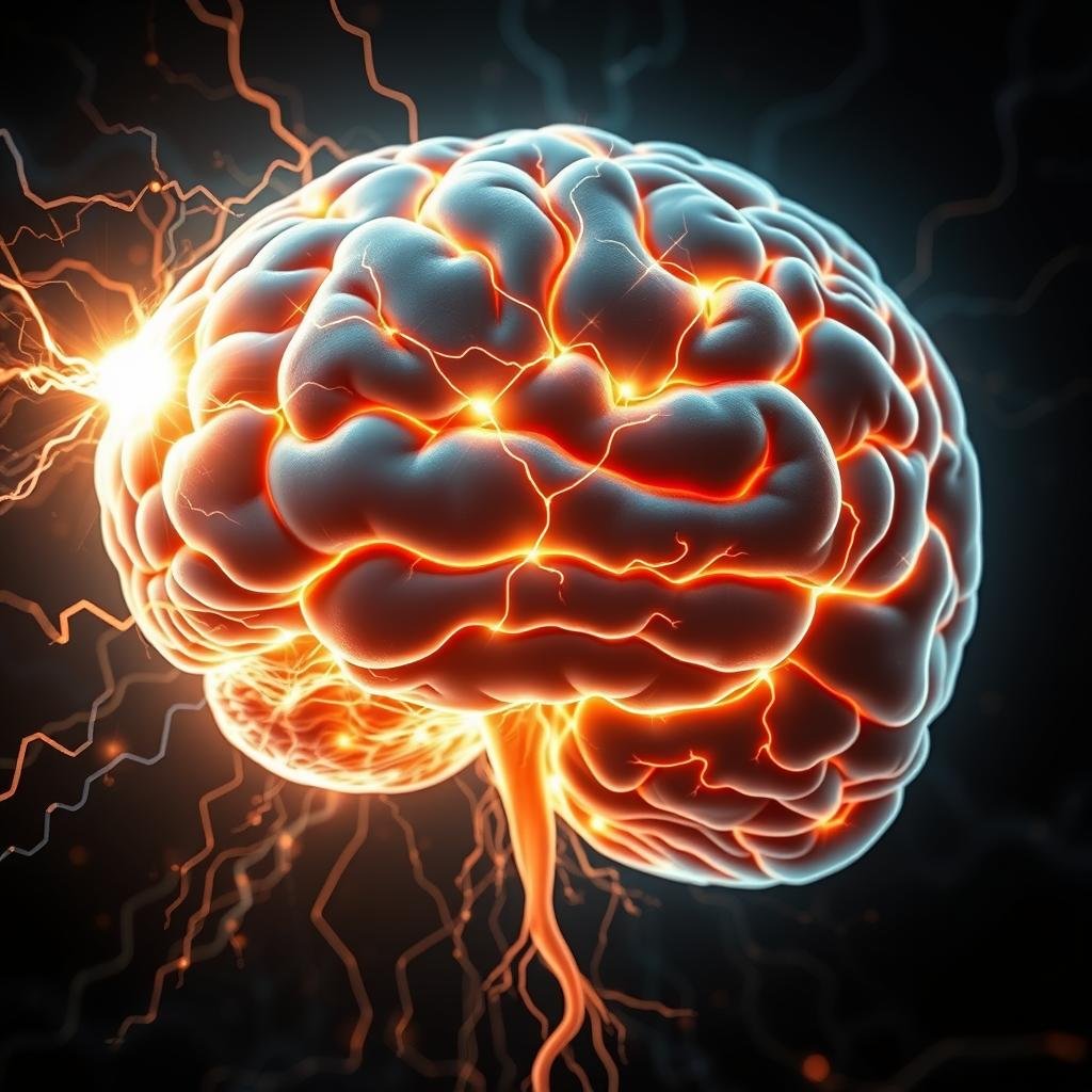 Cérebro mostrando benefícios cognitivos da creatina monohidratada