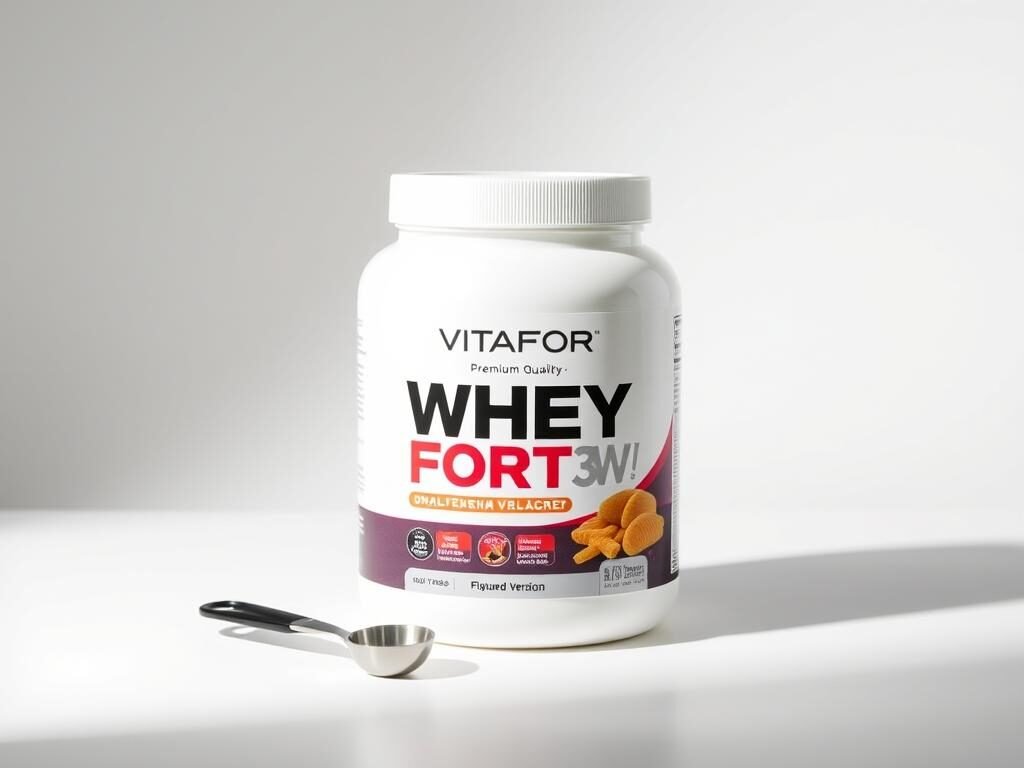 Pote de Vitafor Whey Fort 3W sabor neutro com medidor Pote de Vitafor Whey Fort 3W sabor neutro com medidor