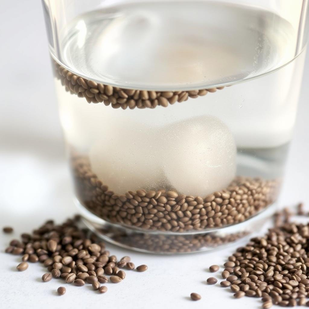 Sementes de chia hidratadas para energia prolongada Sementes de chia hidratadas para energia prolongada