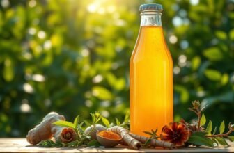 bebida energética natural com ervas seguras