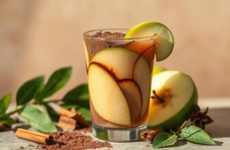 bebida natural com maca e cacau para treinar