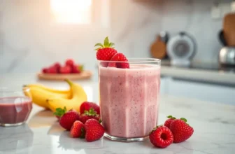 Pré-Treino com Leite de Amêndoas e Frutas Vermelhas