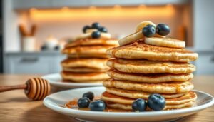 high protein banana pancakes