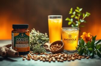 pré-treino natural com maca peruana e rhodiola