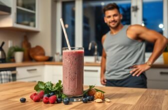 shake natural para treino noturno sem cafeína