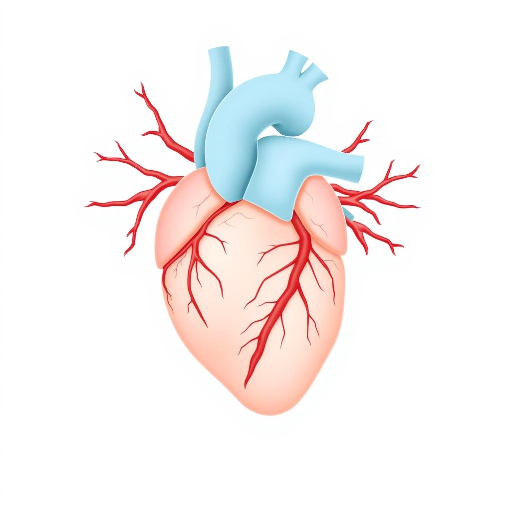 Ilustração de um coração saudável beneficiado pelo ômega 3