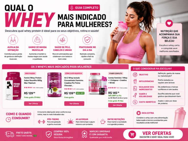 Qual o whey mais indicado para mulheres