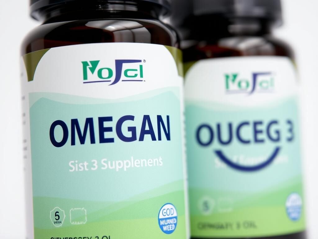 Selos de certificação IFOS e GOED em embalagens de ômega 3 Selos de certificação IFOS e GOED em embalagens de ômega 3