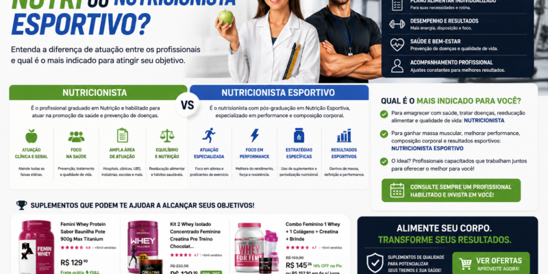 Nutri ou Nutricionista Esportivo: Qual escolher?